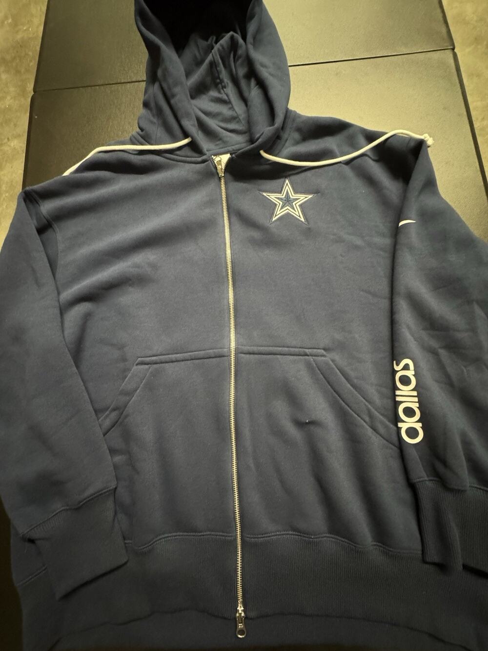 NWT Women’s Nike Dallas Cowboys Full Zip Hoodie Large Oversized Navy Full Zip